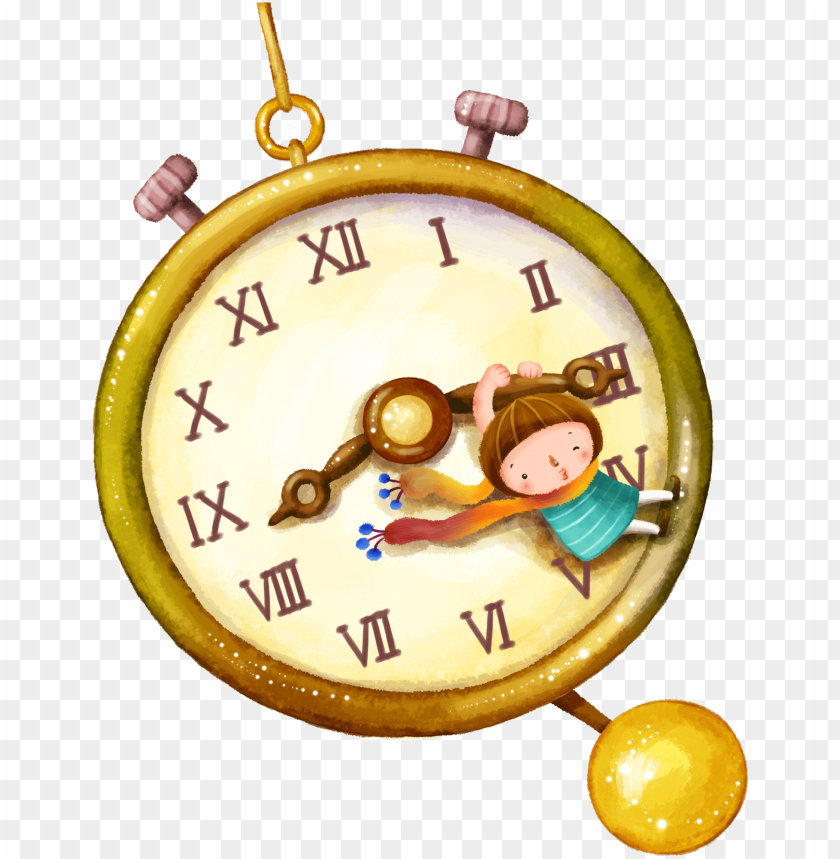 clock, illustration, girl, whimsical, colorful, time, cartoon