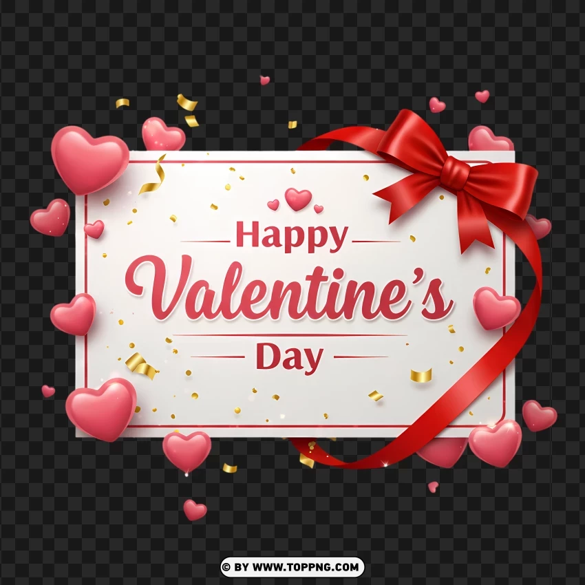 Hd Gift Box With Hearts Valentines Day Design PNG Transparent Background