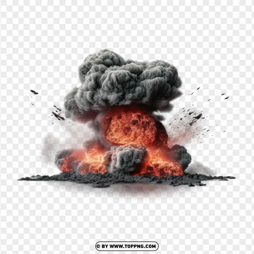 Thick Smoke And Fire Blast PNG Transparent Background