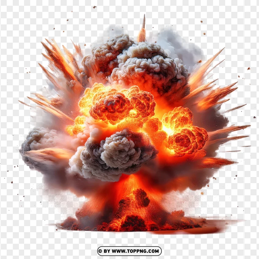 Dynamic Fire Blast Without Smoke PNG Transparent Background