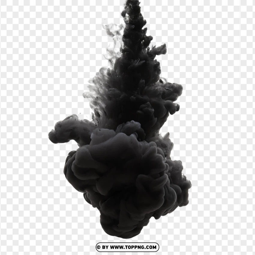 Dense Rising Smoke Trail PNG Transparent Background