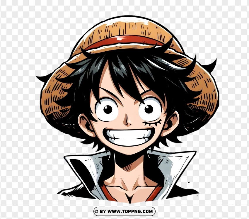 Kepala Luffy PNG Transparent Background