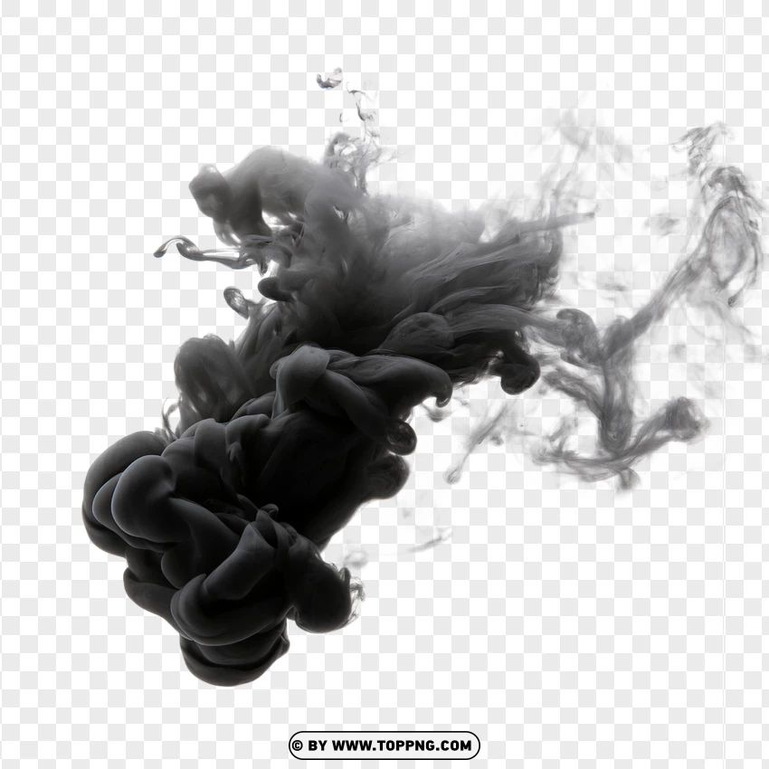 Dark Smoke Cloud Burst PNG Transparent Background