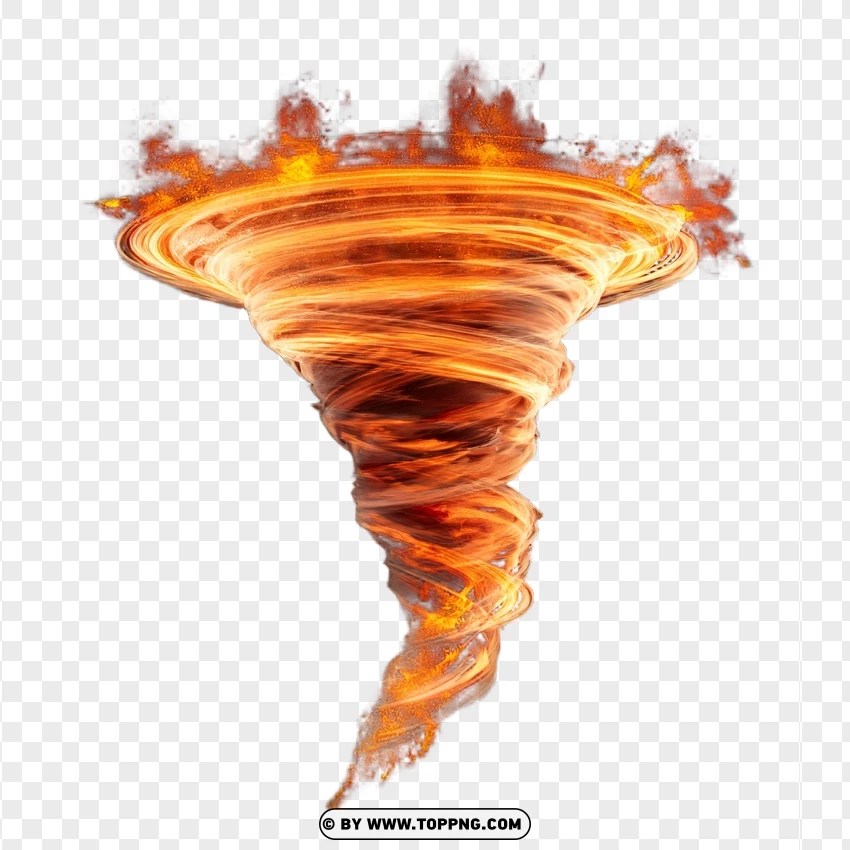 Dynamic Firestorm Tornado PNG Transparent Background