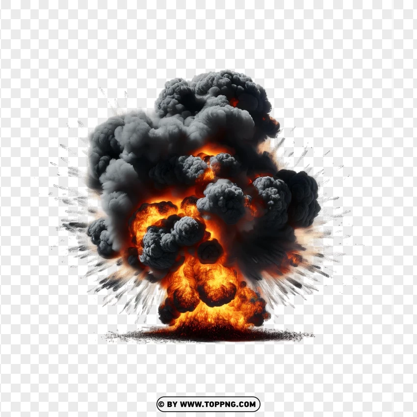 High-impact Fire Explosion And Smoke PNG Transparent Background