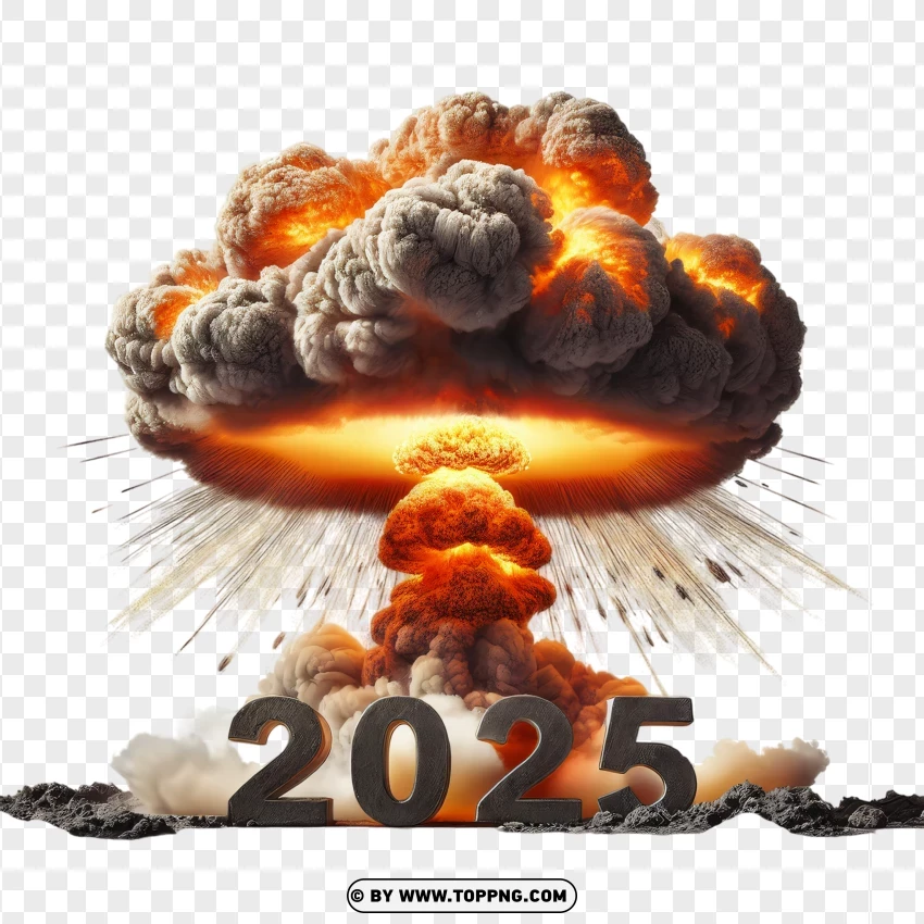 Atomic Bomb Cloud 2025 With Smoke PNG Transparent Background