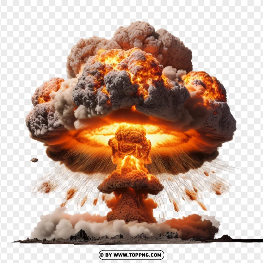 Intense 2025 Nuclear Explosion Free Download PNG Transparent Background