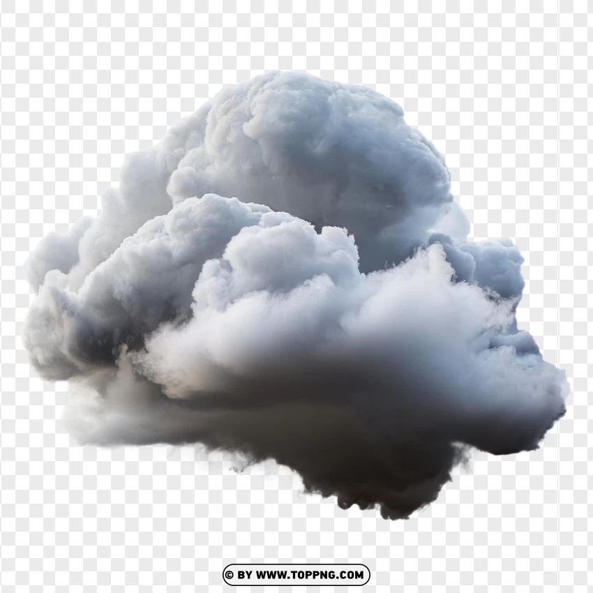 Dense Puffy White Cloud PNG Transparent Background