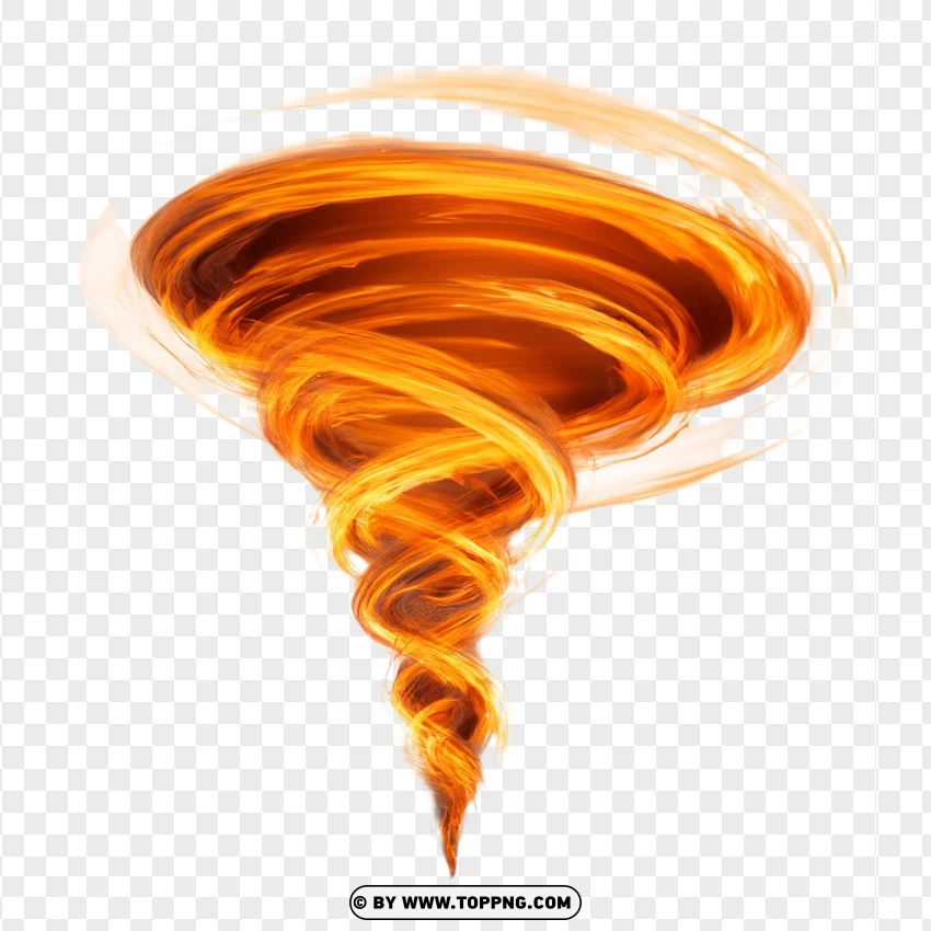 Swirling Spiral Fire Tornado PNG Transparent Background