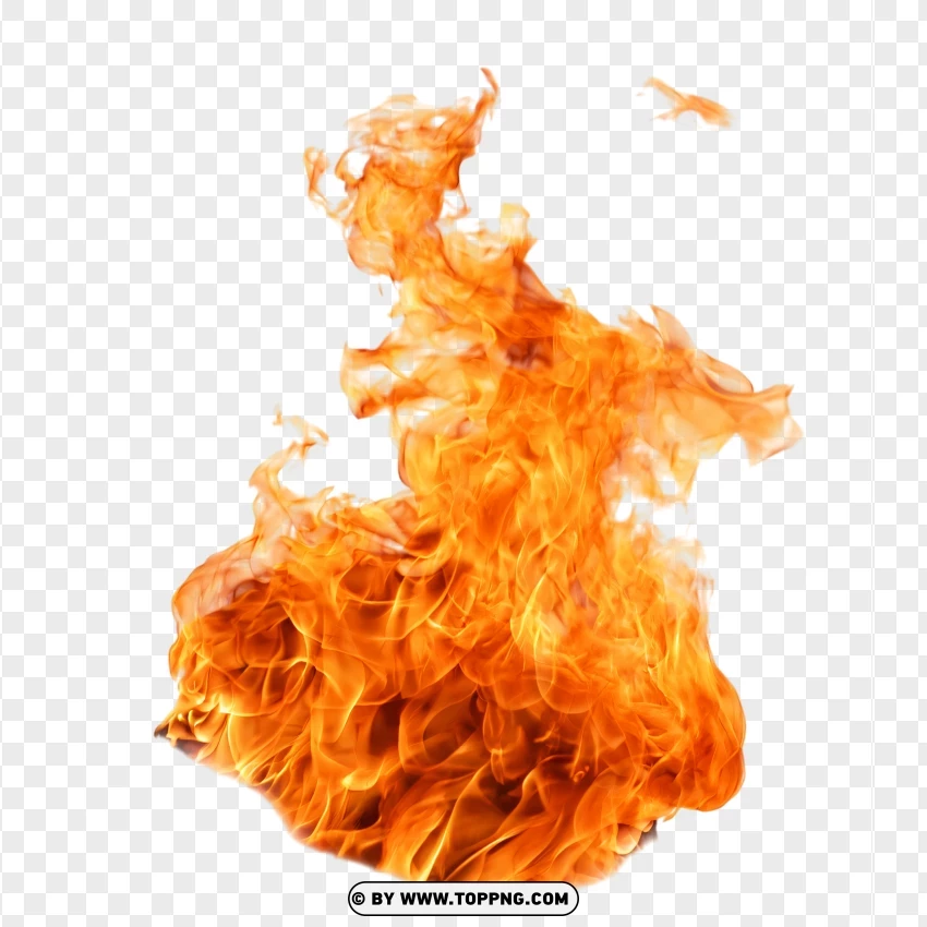 Orange Burning Fire Flame Illustration PNG Transparent Background