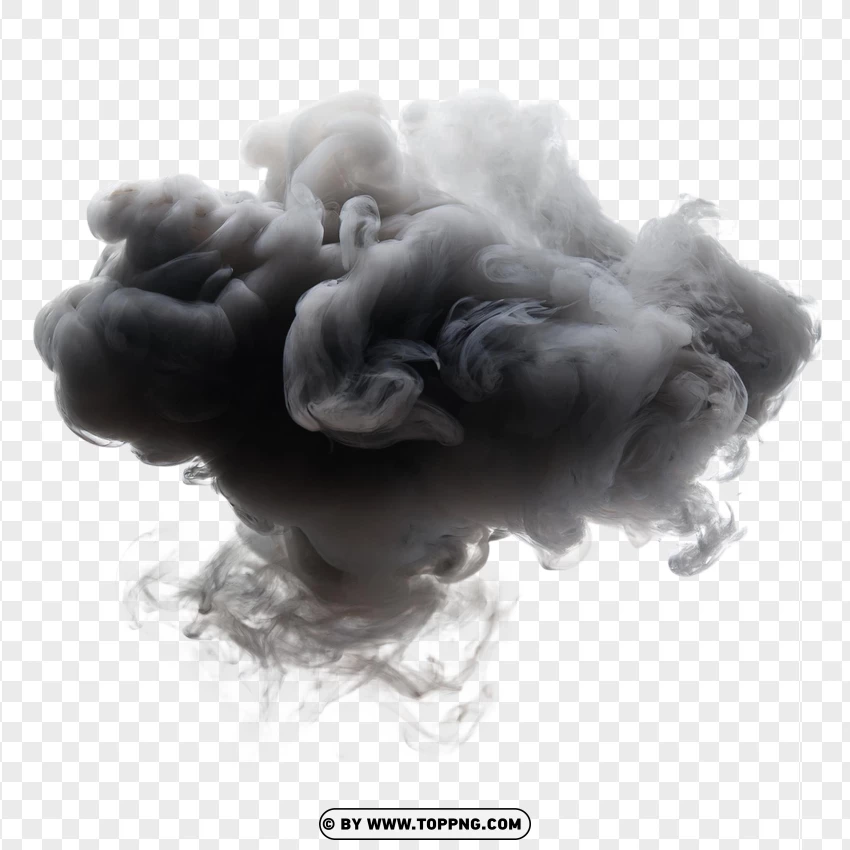 Black Smoke Cloud Formation PNG Transparent Background