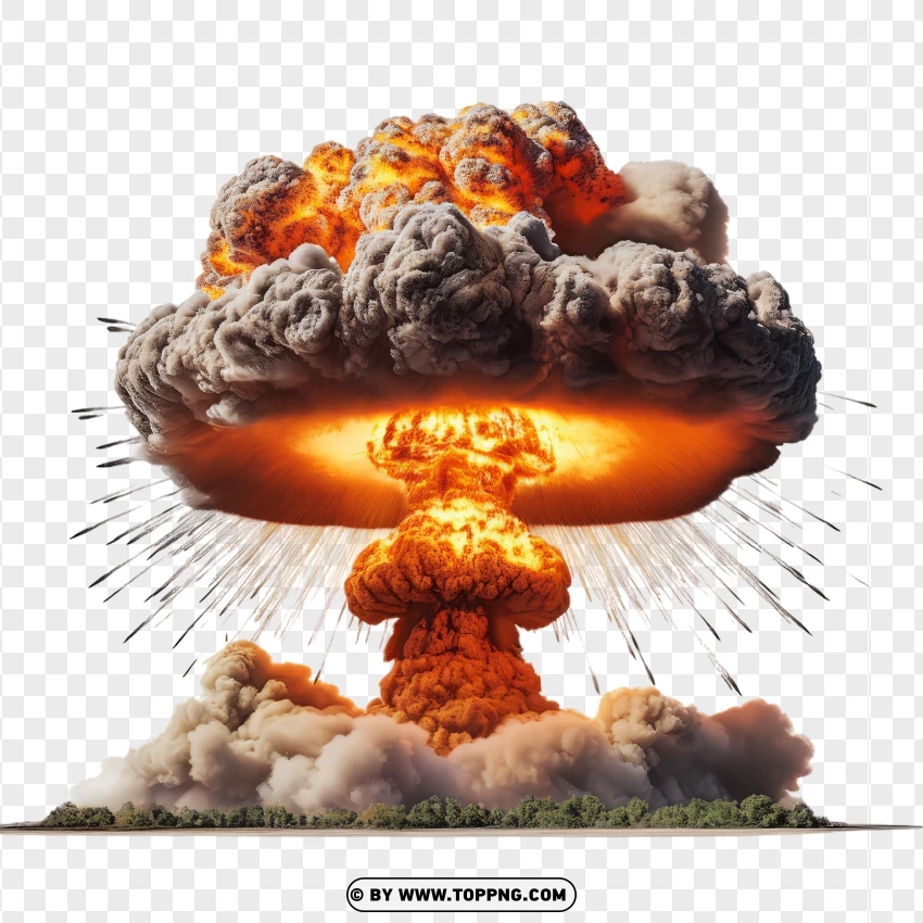 Realistic Atomic Bomb Blast Scene On Hd PNG Transparent Background