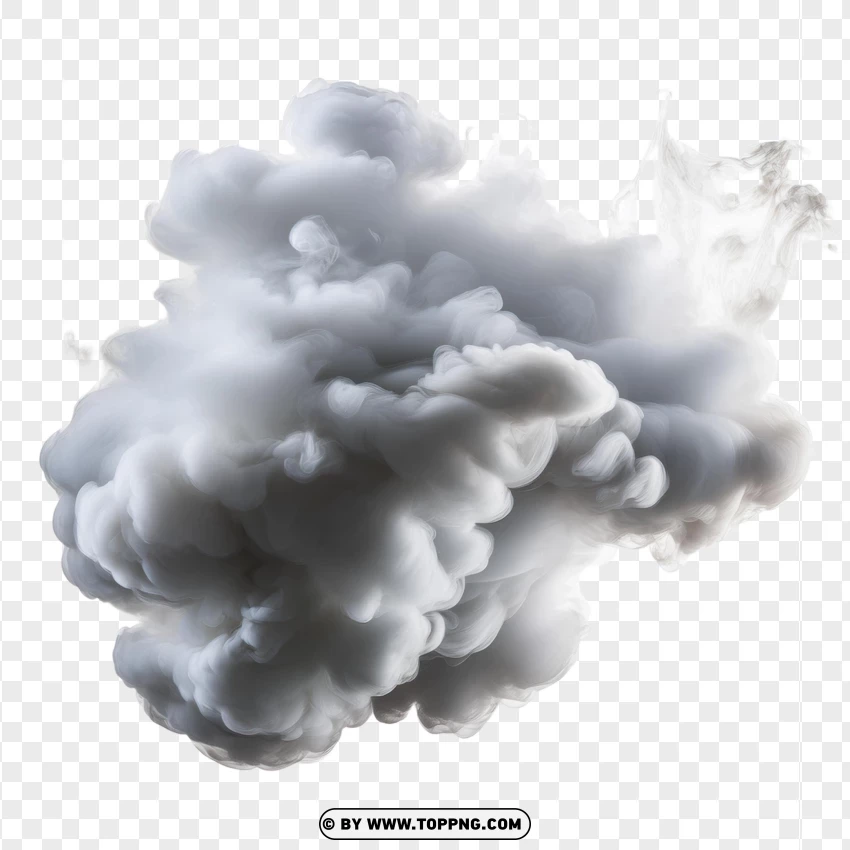 Fluffy Smoke Cloud Design PNG Transparent Background