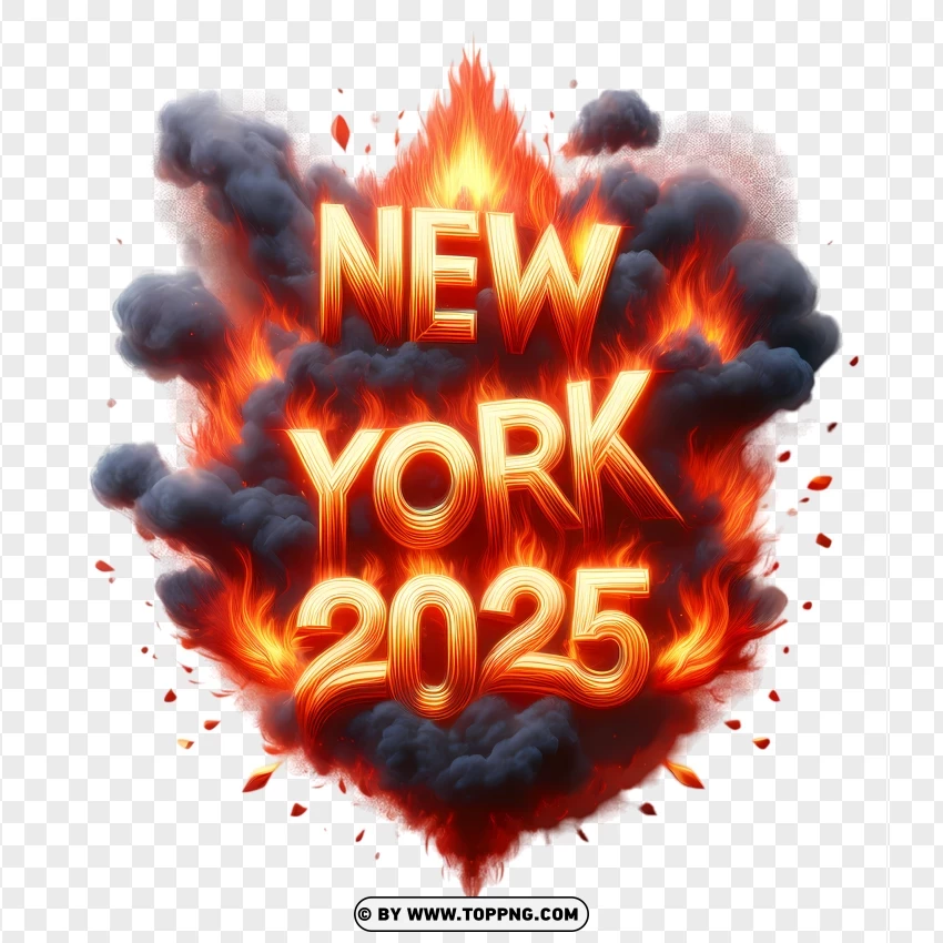 New York Blaze With Smoke PNG Transparent Background