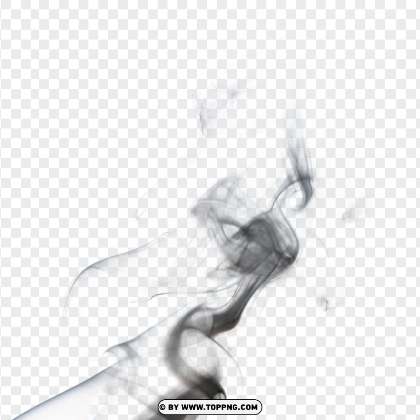 Smooth Gray Smoke Swirl PNG Transparent Background