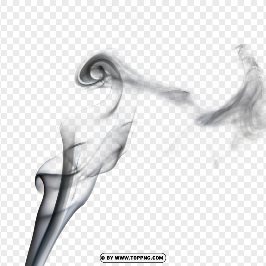 Curved Smoke With Light Edges PNG Transparent Background