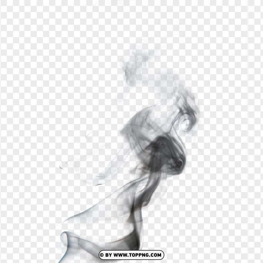 Swirling Gray Smoke Stream PNG Transparent Background