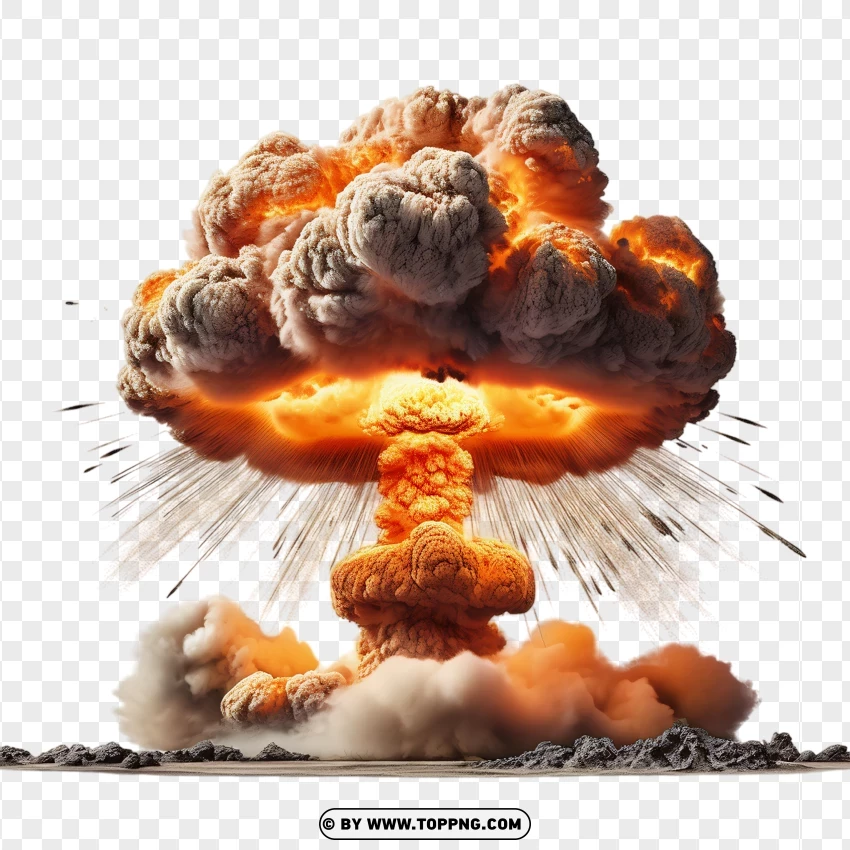 Atomic Bomb Detonation Scene With Crisp Hd Quality PNG Transparent Background