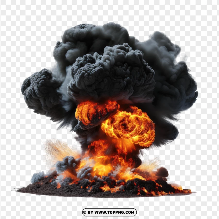 Thick Smoke And Fire Blast PNG Transparent Background