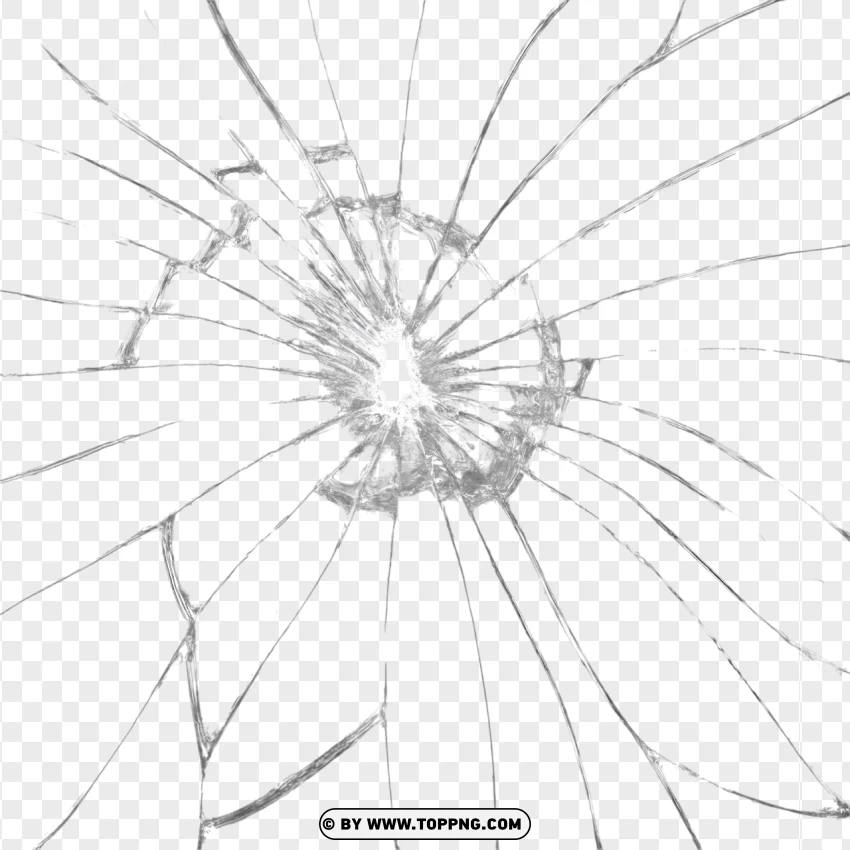 Cracked Glass Shatter PNG Transparent Background