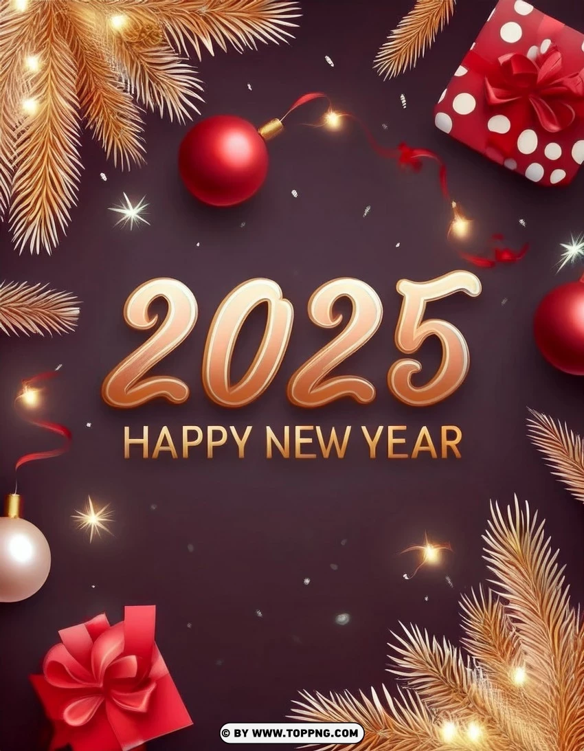 Warm Wishes Celebrations 2025 Heartfelt New Year Greeting PNG Transparent Background