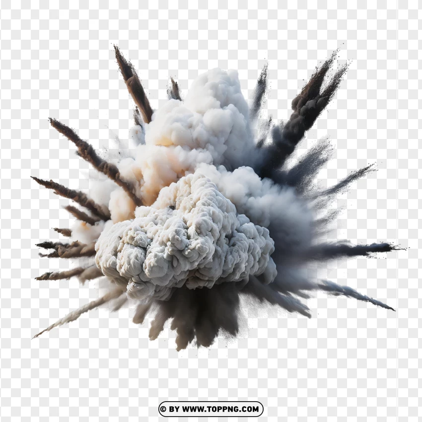 Dynamic Smoke Cloud Blast PNG Transparent Background