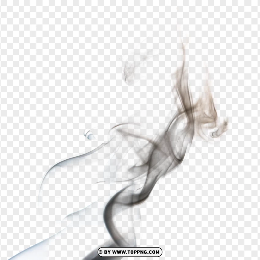 Abstract Black Smoke Trail PNG Transparent Background