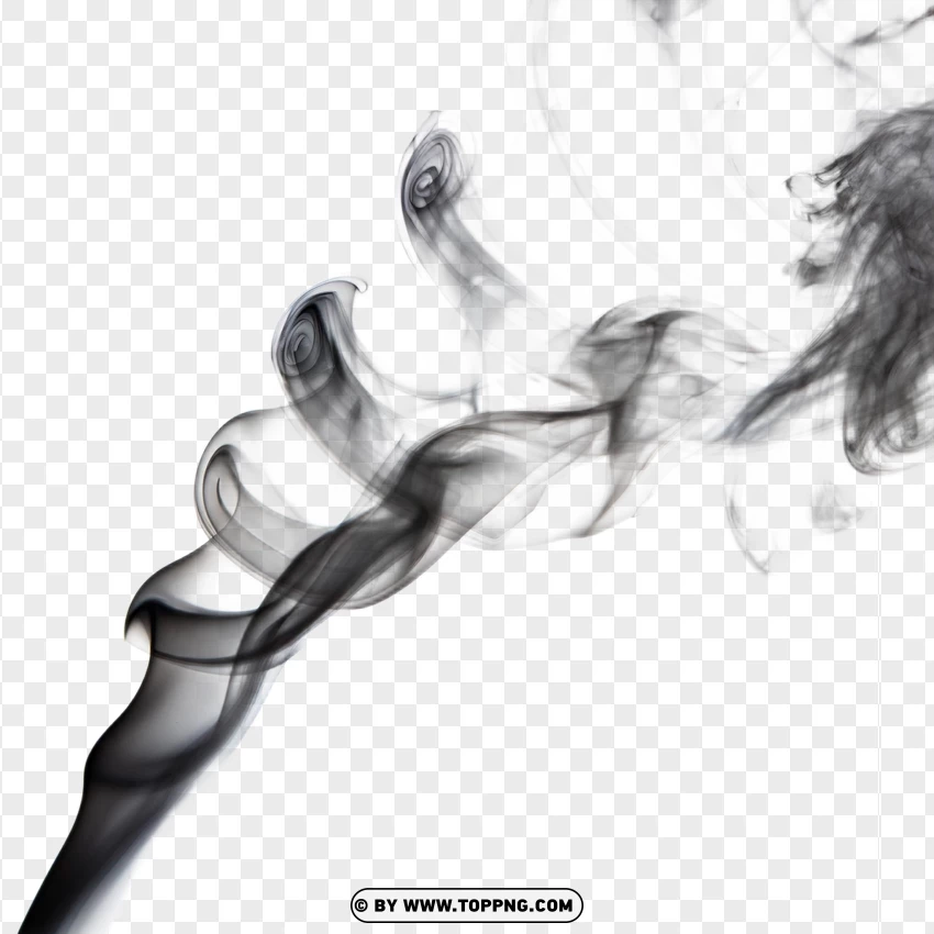 Elegant Flowing Smoke PNG Transparent Background