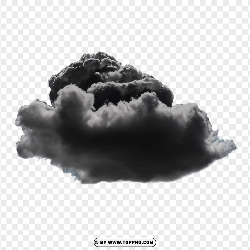 Black Smoke Cloud Effect PNG Transparent Background