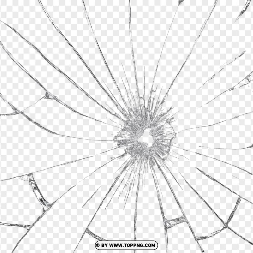 Clear Broken Glass Crack Mirror Download PNG Transparent Background