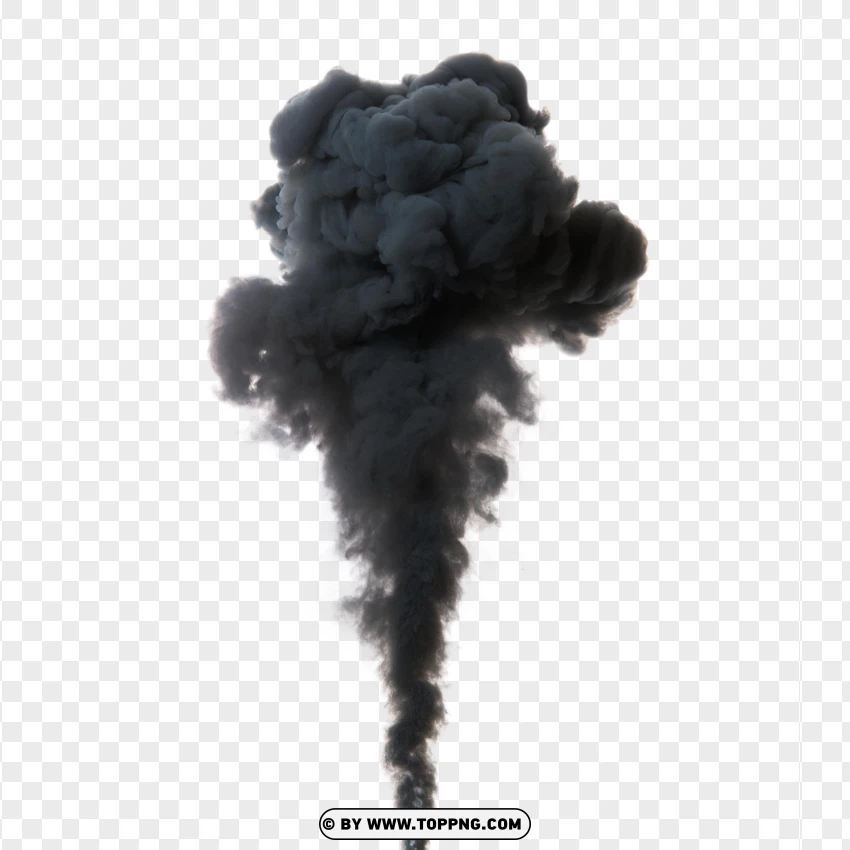 Towering Black Smoke PNG Transparent Background