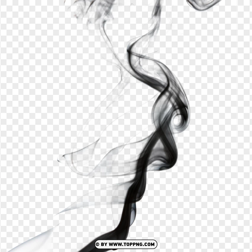 Spiral Smoke Line Design PNG Transparent Background