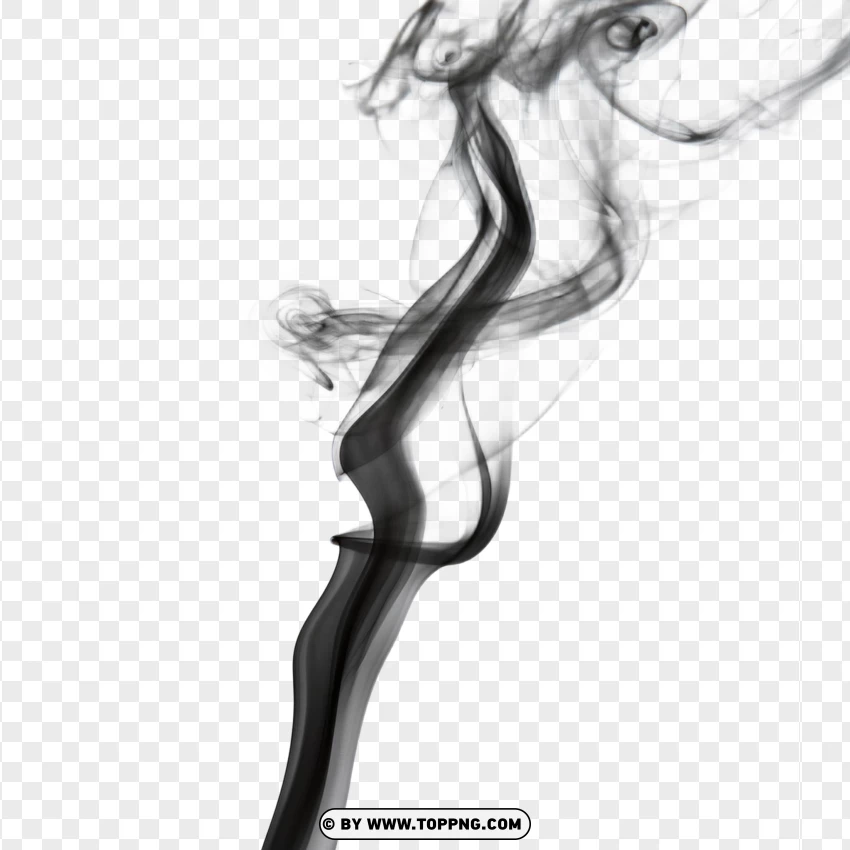 Curved Smoke Trail Effect PNG Transparent Background