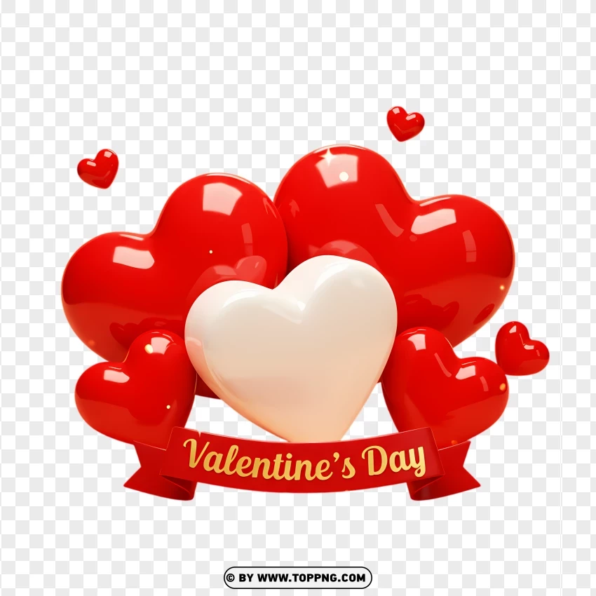 Hd Valentines Day Heart Balloons Decoration PNG Transparent Background