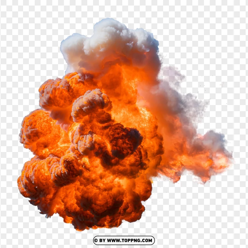 Massive Fire Blast With Smoke PNG Transparent Background