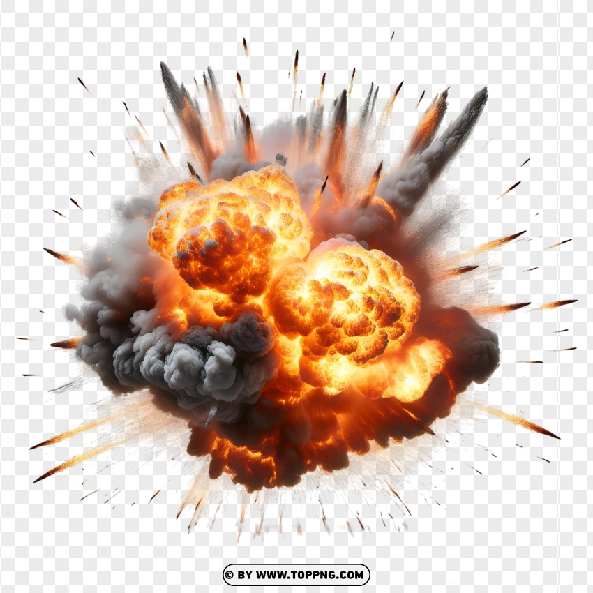 Bright Fiery Burst With Sparks PNG Transparent Background