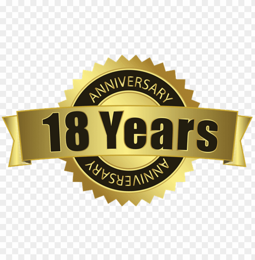 miscellaneous, wedding anniversaries, 18 years anniversary badge, 