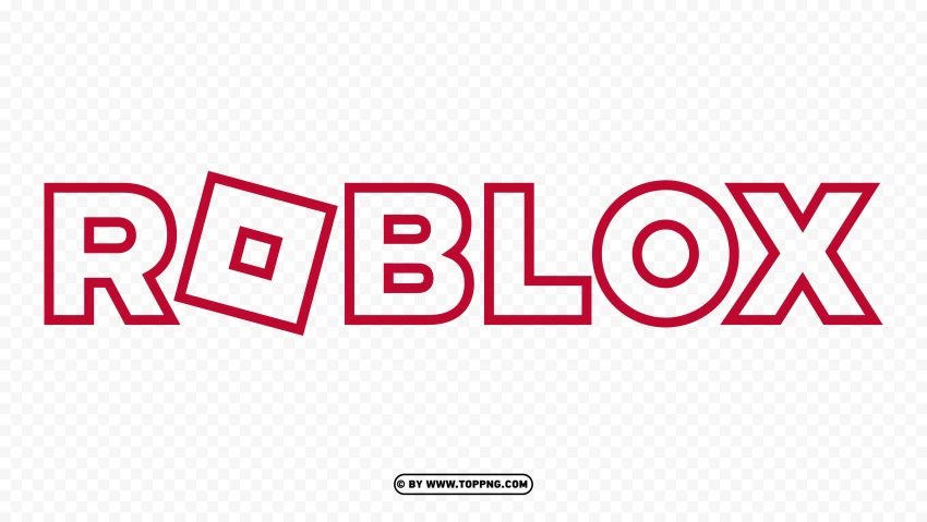 2022 Roblox New Logo Hd Red Line Clipart PNG Transparent Background