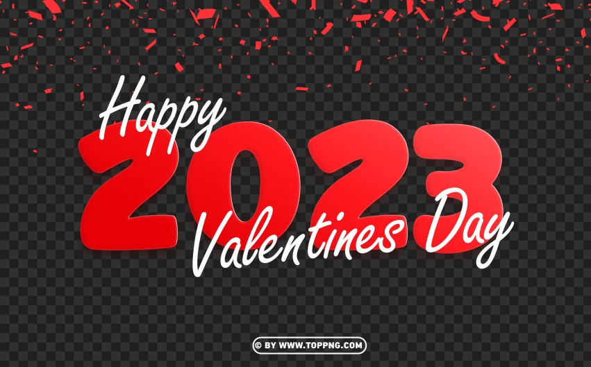 2023 Happy Valentines Day Design Hd PNG Transparent Background