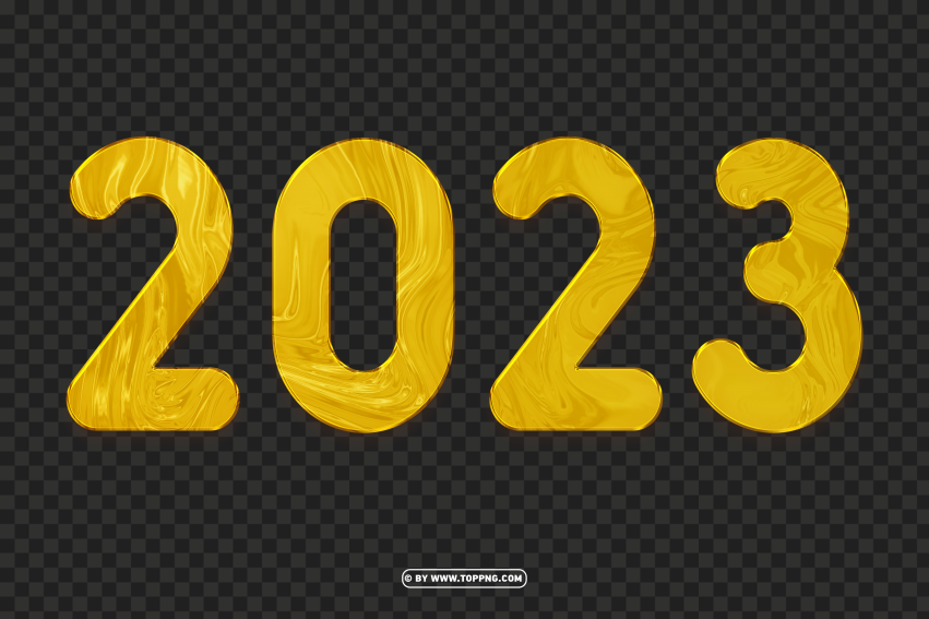 2023 Hd Gold PNG Transparent Background