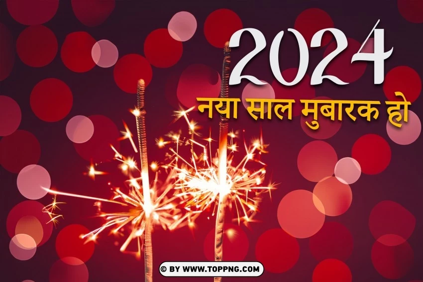 2024 नए साल का टॉप-क्वालिटी फ़ायरवर्क बैकग्राउंड PNG Transparent Background