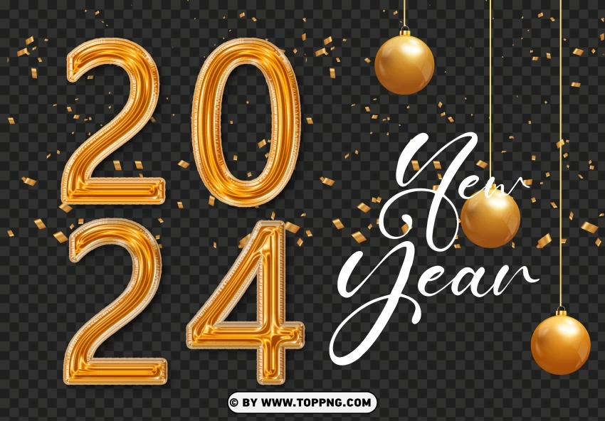 2024 New Year PNG,2024 Happy Transparent, Happy New Year PNG ,2024 PNG,