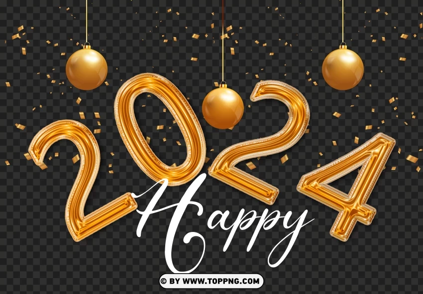 2024 New Year PNG Transparent Background