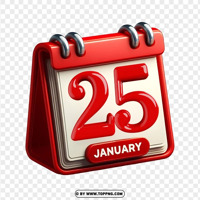 Calendar ,25th January ,2025