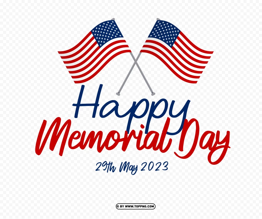 29th May Memorial Day 2023 And Clipart Images PNG Transparent Background