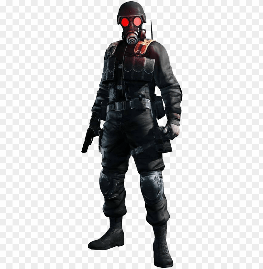 gas mask, soldier, tactical gear, warfare, military uniform, black combat suit, protective equipment