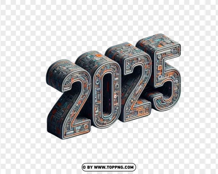 2025, new year,Metal,3d,  Number,  Background,  Celebration