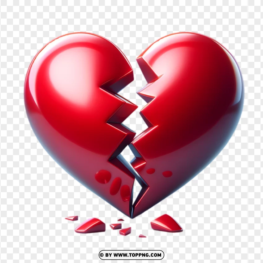 heart, Broken heart, heart png, 3d heart