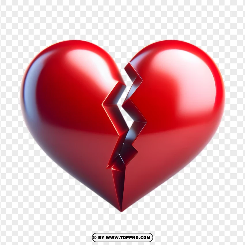 heart, Broken heart, heart png, 3d heart