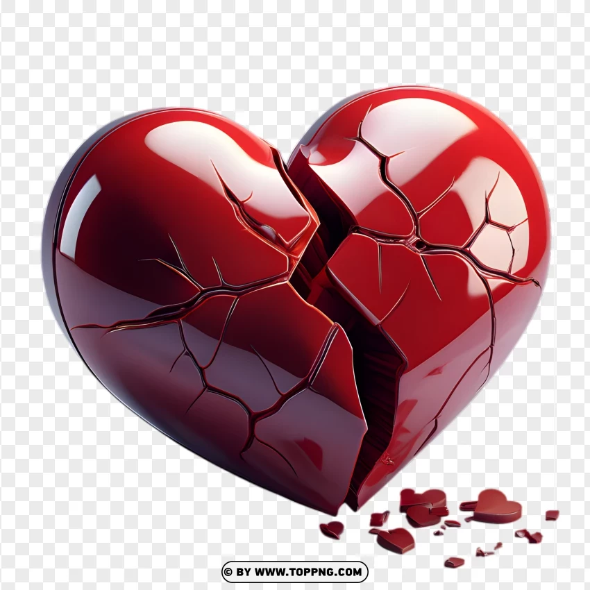 heart, Broken heart, heart png, 3d heart